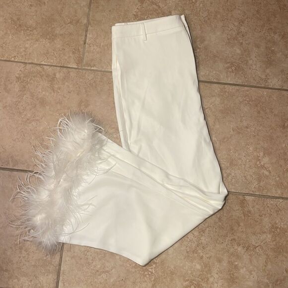 Off white Feathered bottom pants - Picture 4 of 5